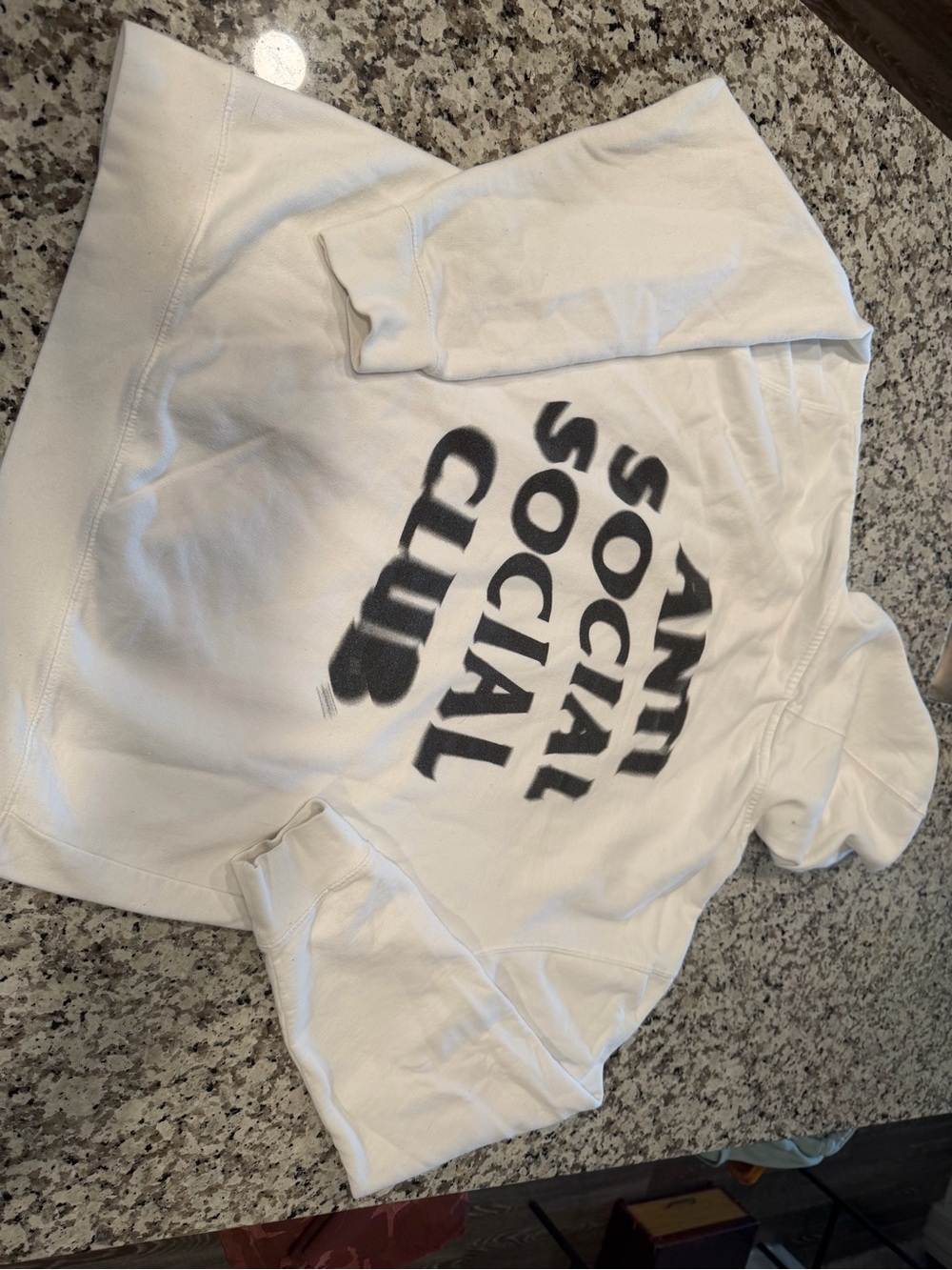 Anti Social Social Club White Hoodie — Graphic Pullover